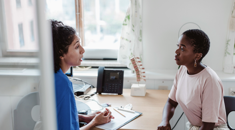 HCP and headache patient interaction